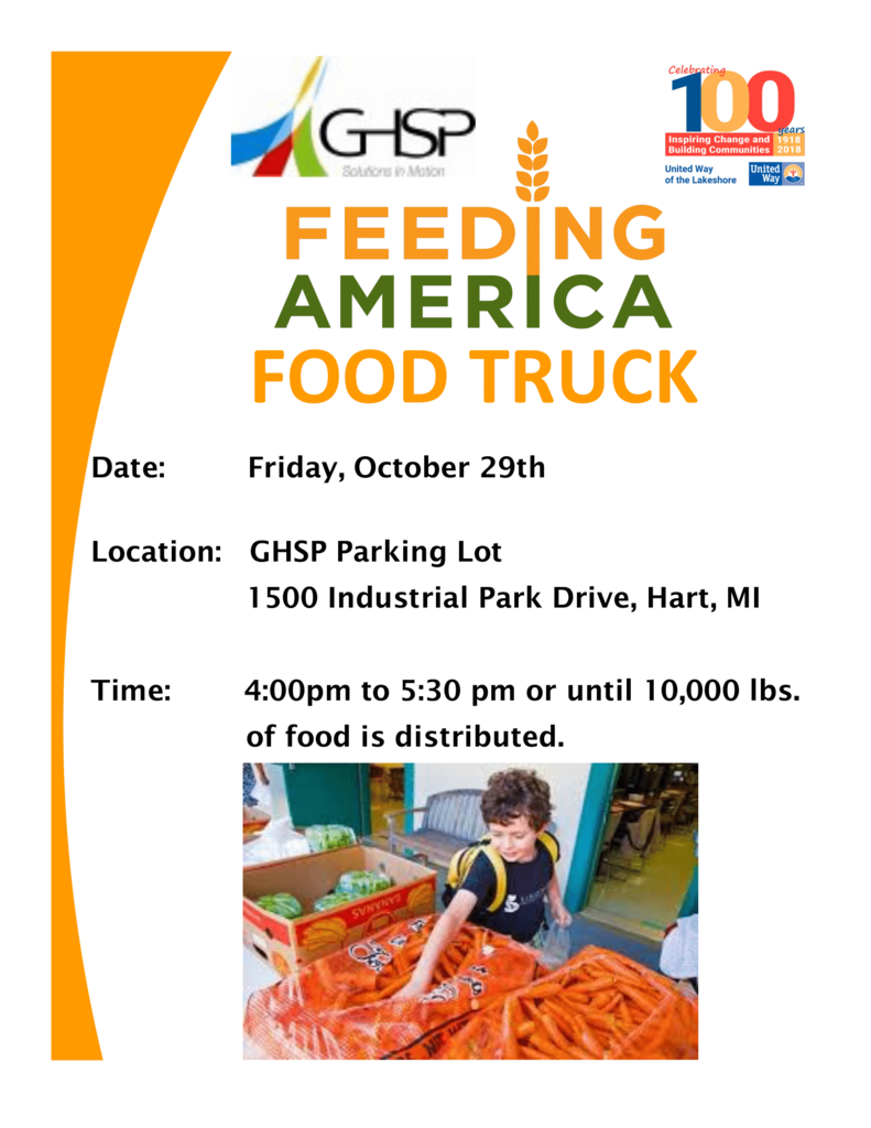 GHSP Sponsored Feeding America Food Truck Flyer