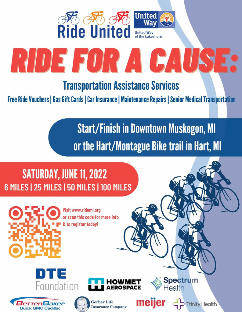 United Way Ride For A Cause Flyer