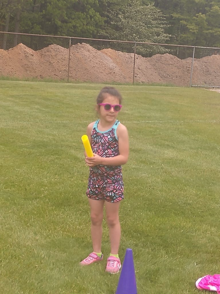 Evie on elementary track and field day