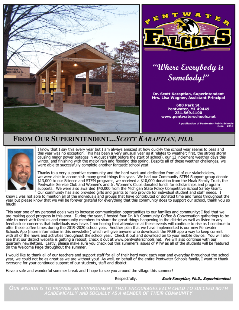 June 2019 Newsletter Page 1