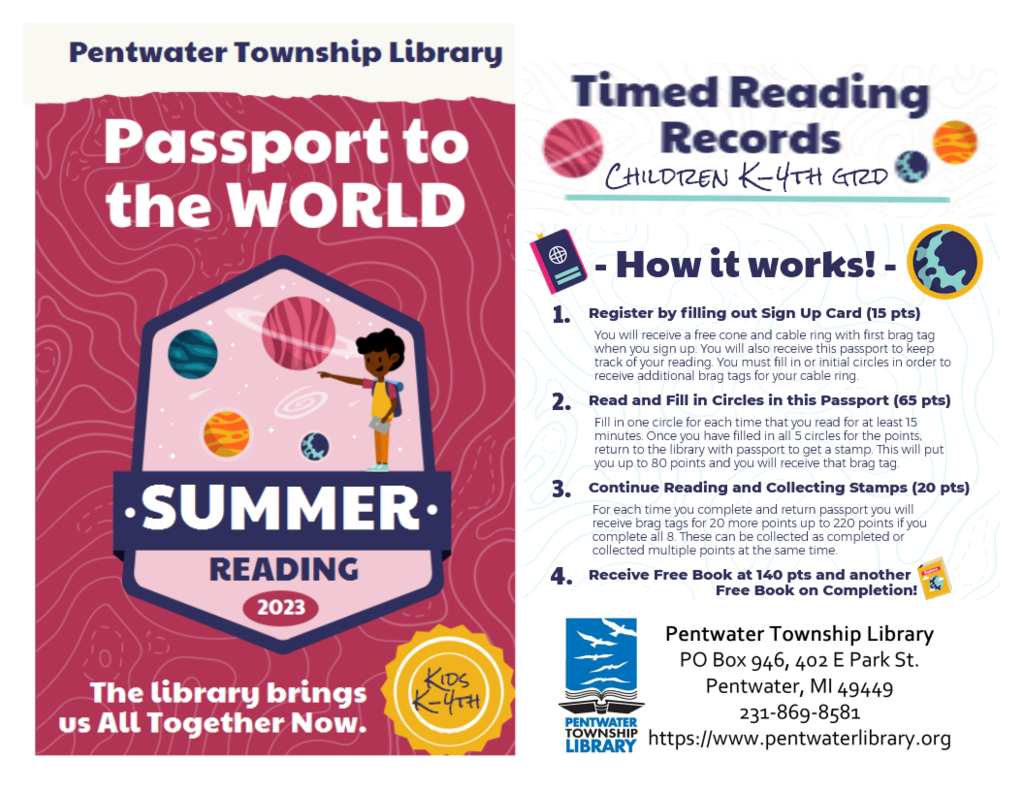 Pentwater Library Summer Reading!