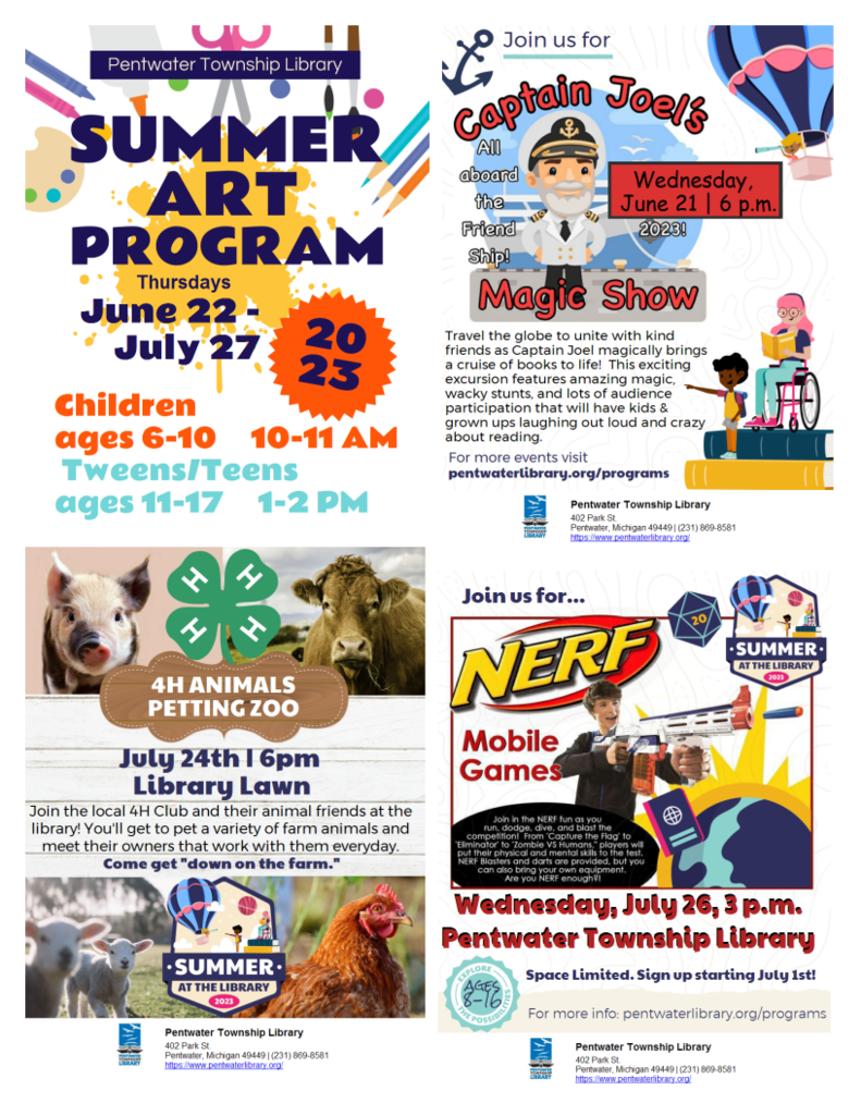 Pentwater Library Summer Reading